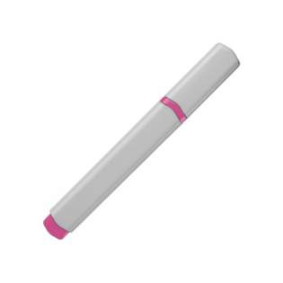 Slim Toppoint design highlighter with clip. The coloured details mention the writing colour.