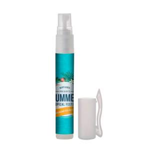 7 ml hand cleansing spray with 70% alcohol in a handy stick, cleans the hands without water. The hand cleansing spray is not tested on animals and produced in Germany