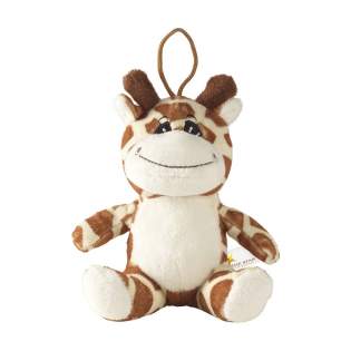 Plush toy from the Animal Friend Series. This giraffe is very soft, with an embroidered snout and hanging loop.