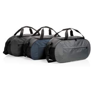 The Impact AWARE™ RPET modern sports duffle is the ideal companion for a visit to the gym or a short getaway. The bag features a clean modern design with zipper front pocket and a roomy main compartment. The duffle has straps that let you carry it any way that feels best. The backpack is made with 100% recycled polyester. With AWARE™ tracer that validates the genuine use of recycled materials. Each bag saves 13.8 litres of water and has reused 23.2 0.5L PET bottles. 2% of proceeds of each product sold containing AWARE™ will be donated to Water.org.