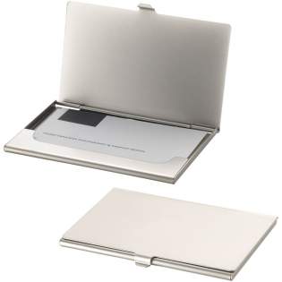 Matt plated business card holder. Holds approximately 10 business cards.