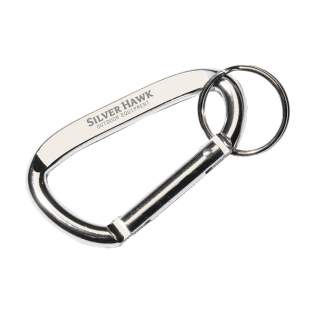 Aluminium carabiner hook with keyring (not suitable for climbing).
