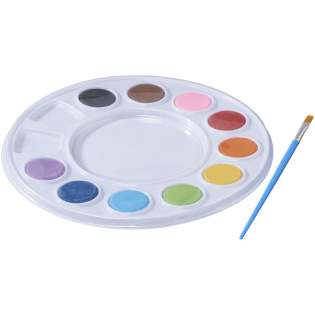 Paint set includes 10 vivid colours and a brush.