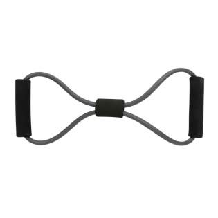 This figure 8 shape exercise band is a great fitness tool. Strengthen your muscles with this compact and convenient exercise band! Easy to carry and toss into any bag, you can take it anywhere to stay in shape. Including a manual with exercises so you can start exercising! Comes in a convenient pouch for easy carrying.