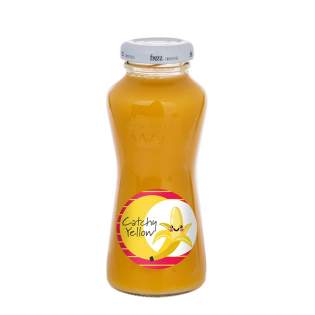 Glazen flesje met 200 ml smoothie mango banaan