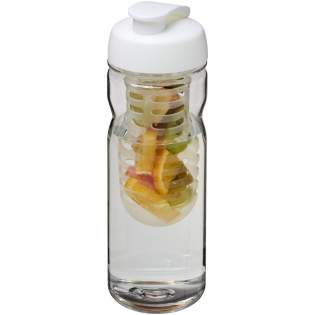 Single-wall sport bottle with ergonomic design. Bottle is made from durable, BPA-free Tritan™ material. Features a spill-proof lid with flip top and a removable infuser which allows you to add your favourite fruit flavour into your beverage. Volume capacity is 650 ml. Mix and match colours to create your perfect bottle. Contact customer service for additional colour options. Packed in a home-compostable bag.