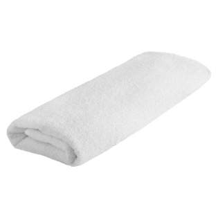 Deze handdoek is lief voor je huid en absorbeert goed dankzij de combinatie van Oeko-Tex katoen en polyester. Jouw eigen logo kan compleet naar wens in CMYK gedrukt worden op de voorkant van de handdoek, zonder dat er witte randen zichtbaar zijn. 