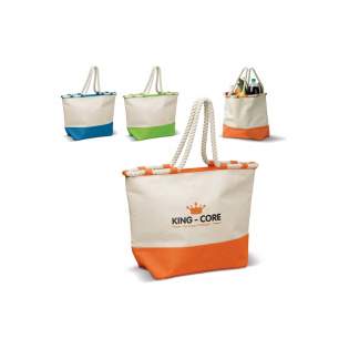 Canvas tas geschikt voor bijvoorbeeld naar het strand, de stad, op vakantie of tijdens het winkelen. Door het stijlvolle design mag je met deze tas gezien worden.