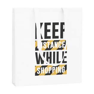 Sac shopping spacieux avec de longues poignées. En matériau non-tissé (80 g/m²). Un sac très léger et durable qui peut facilement se porter à l'épaule.