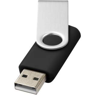 Avec la clé USB Rotate-basic 2GB, il est facile et sûr de partager, déplacer et sauvegarder vos fichiers. La clé USB en plastique est dotée d'un corps en aluminium léger et rotatif à 360 degrés qui facilite l'ouverture et la fermeture et protège la clé lorsqu'elle n'est pas utilisée. Technologie Plug and Play - compatible avec les systèmes d'exploitation Windows et MacOS. USB 2.0 avec une vitesse d'écriture de 2,92 Mo/s et une vitesse de lecture de 9,76 Mo/s. La clé USB est disponible en différentes couleurs et offre diverses possibilités d'impression de n'importe quel logo.   