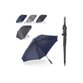 Go in style with this large and luxurious umbrella. It's striking square design creates a larger surface and is big enough for two persons. The frame is full fibreglass and wind proof.