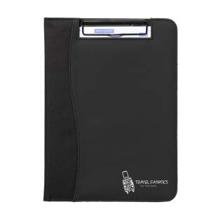Clipboard made of woven 600D polyester/imitation leather in A4 format.