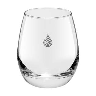 Een glas met mooie gebolde vorm en stevige bodem. Een veelzijdig glas dat naast waterglas ook geschikt is voor het schenken van frisdrank, whisky of andere alcoholische dranken. Inhoud 330 ml.
