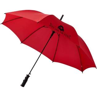 Le parapluie Barry n'est pas un best-seller pour rien. Ce parapluie de 23 pouces s'ouvre automatiquement en un seul clic. Il est fabriqué en polyester, un matériau durable qui permet de marcher sous la pluie sans se mouiller. En outre, le parapluie est doté d'un mât et de baleines en métal et d'une poignée en plastique. Le parapluie Barry offre de multiples possibilités pour placer un logo ou d'autres messages d'entreprise et est disponible en plusieurs couleurs.