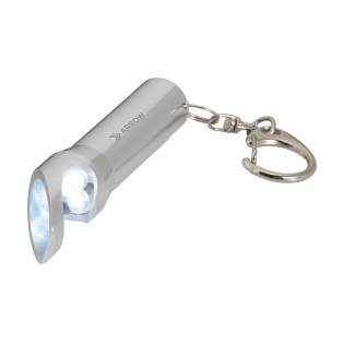Stablampe aus Aluminium mit 3 hellweißen, energiesparenden LED-Lampen und Flaschenöffner. An einem Karabinerhaken. Inkl. Zellbatterien. Pro Stück in einer Verpackung.