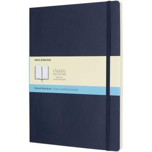 The Classic Soft Cover notebook has a flexible cover in a range of bright colours. It has rounded corners, elasticated closure and ribbon bookmark. Contains 192 ivory-coloured dotted pages. Pages are also available with ruled, squared and plain paper.
