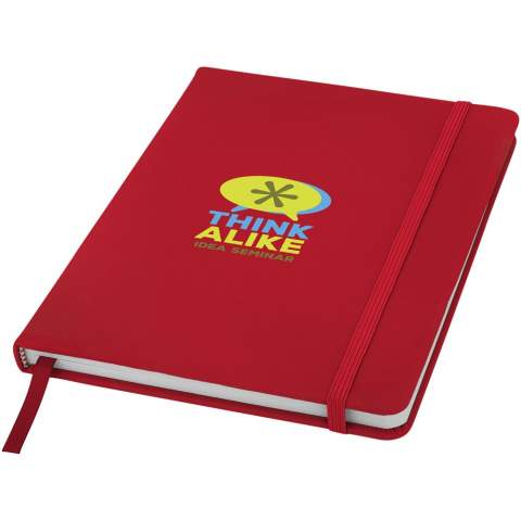The Spectrum notebook is not only an office essential but also a great opportunity to promote your brand. The cardboard notebook has a soft-feel cover and 96 lined pages of 60 g/m², ideal for writing down quick ideas or long notes. The A5 size is practical as it fits easily into the average bag.